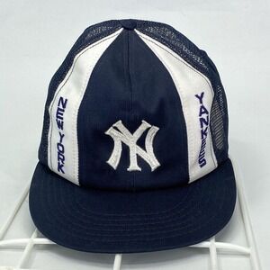Vintage ANNCO‎ New York Yankees Universal Lucky Stripes Snapback Hat Medium